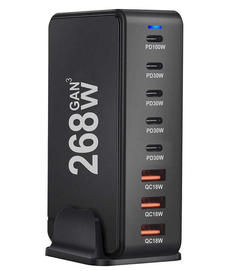 New 240W GaN Multiport Charger 268WPD High Power Charger Multi-function Desktop Charger_voghion.com