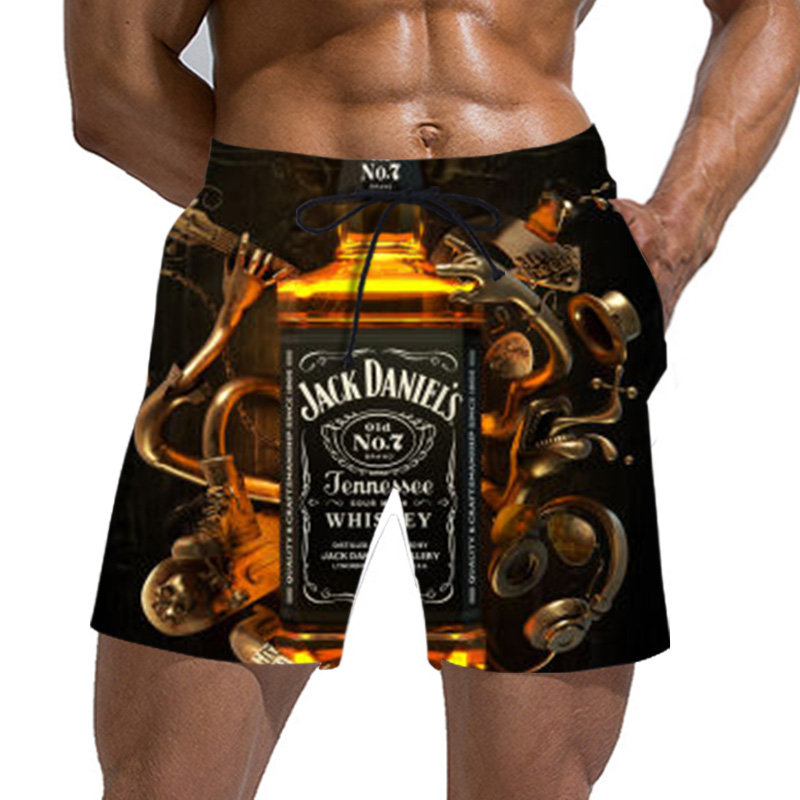 Summer beach pants Men's Quick Dry Surf Pants Casual pants Couple shorts 3D beach pants Swimming shorts_voghion.com