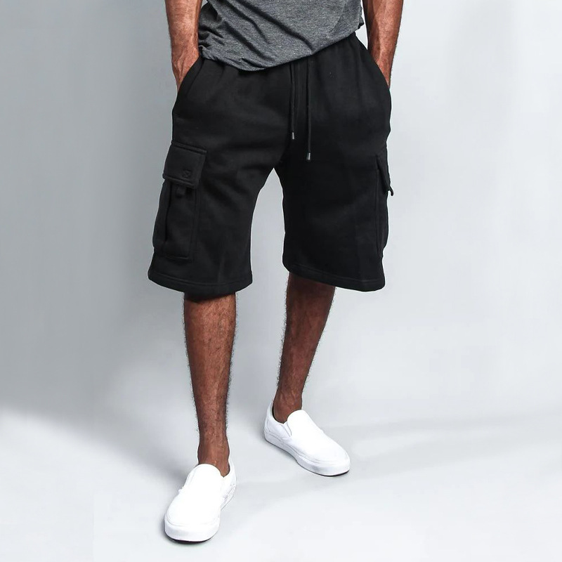 2023 Sommer Neue Fünf-Punkte-Herren-Casual Multi-Pocket Loose Straight Cargo Shorts_voghion.com
