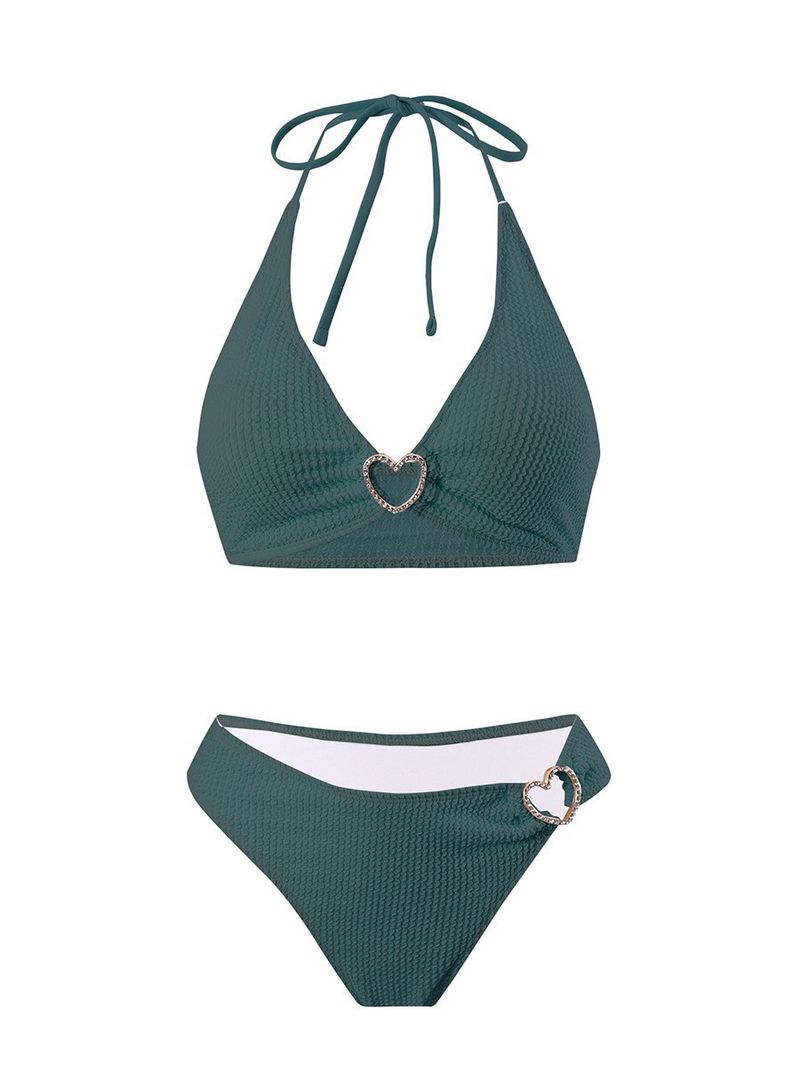 GraceChic GraceChic Cross-Border Two-Piece Sexy Bikini European And American Style Tight-Fitting Heart-Shaped Decoration Push-Up Backless_voghion.com