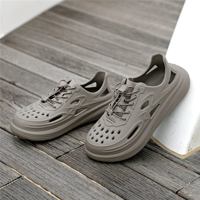 Herrenschuhe Vier Jahreszeiten rutschfeste lässige atmungsaktive Clogs Bequeme Hausschuhe mit geschlossener Zehenpartie zum Hineinschlüpfen_voghion.com