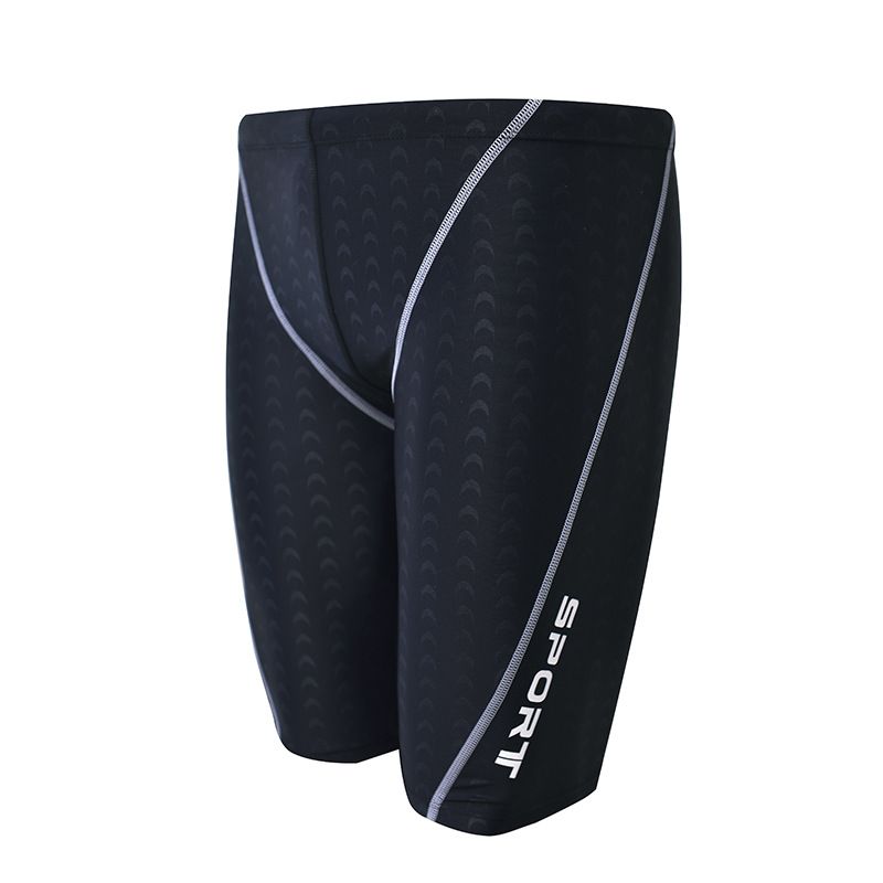 Herren-Badehose, neue, schnelltrocknende Badehose für das Schwimmbadtraining, mittellang, professioneller Trainer, Anti-Peinlichkeit, Sonnenschutz, Badehose für heiße Quellen_voghion.com
