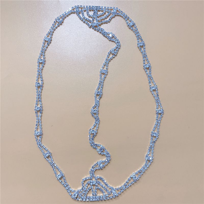 Catena per capelli con cinturino a cerchio multistrato in cristallo con diamanti ad acqua da sposa, vendita calda_voghion.com