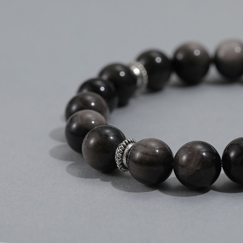Bransoletka z koralików ze srebra dla chłopców i dziewcząt, litery ze stali tytanowej FOREVER Forever Accessories Couple Jewelry Bracelet_voghion.com