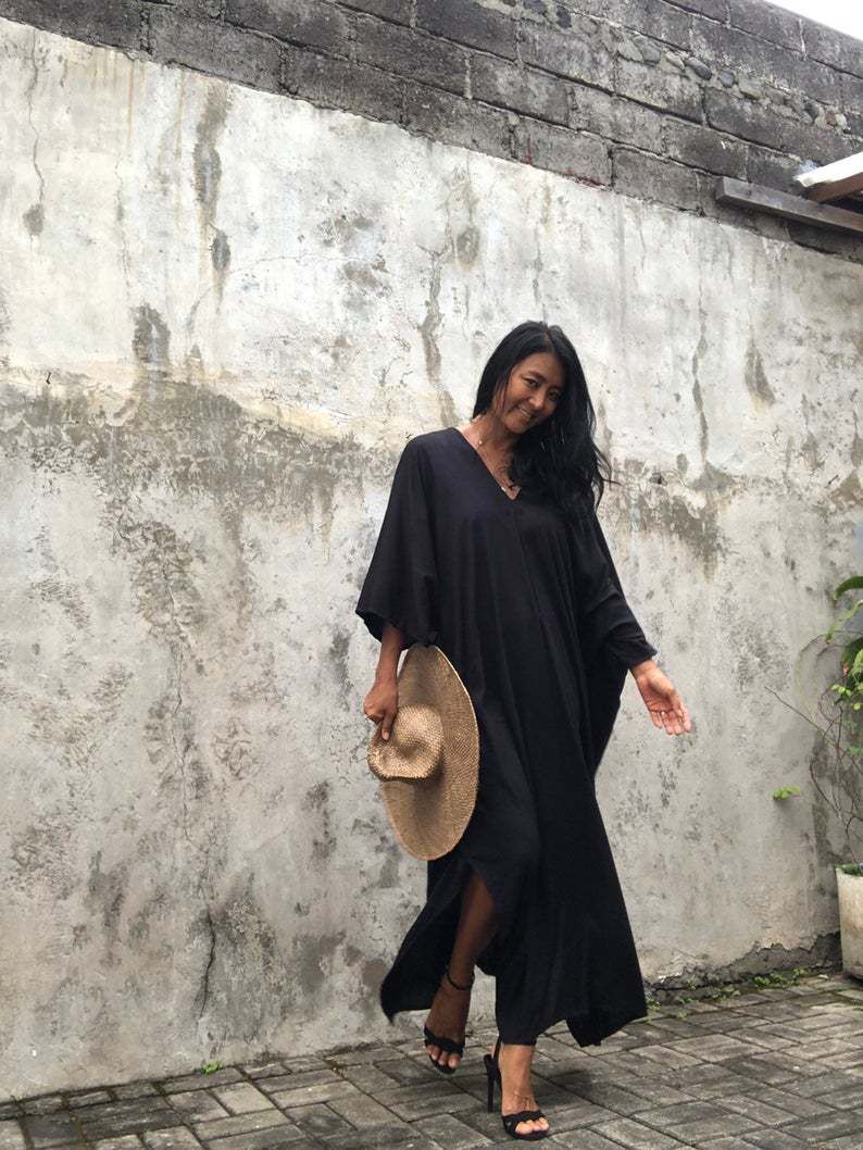 Vêtements pour femmes, nouveau style, chemisier uni en rayonne, jupe longue, ample, pour vacances en bord de mer, maillot de bain, robe, vêtements d'extérieur pour femmes_voghion.com