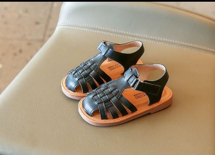 Sandali chiusi in pelle traspiranti con punta cava, stile coreano, per bambine, estate 2023, nuovi_voghion.com