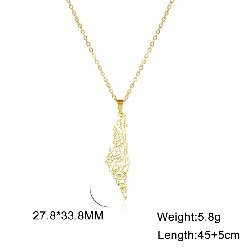Hot Sales My Shape Pastine Pendant Necklaces for Women Men Stainss Steel Hollow Map Necklace Choker Chain Ma Jewelry_voghion.com