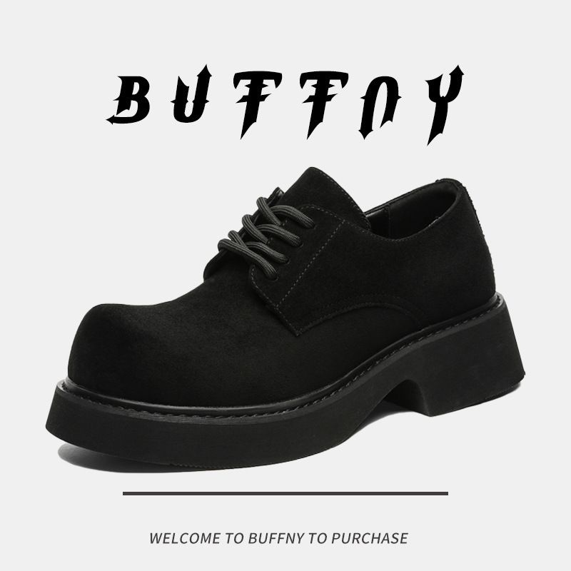 Kleine Lederschuhe Casual Herren Plateau Retro Big Head Lederschuhe Erhöhen Herrenschuhe_voghion.com