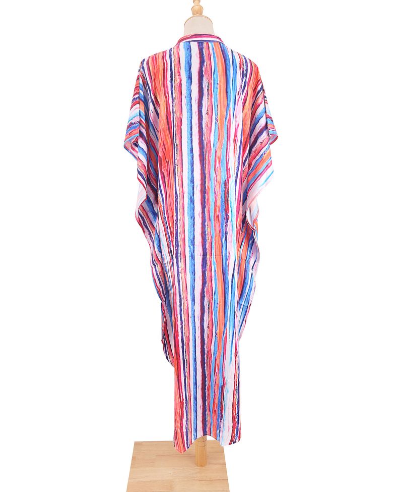 Resort Kimono Cover-Up – 292GSM Stretchy Beach Tunic With 4-Way Elasticity, UPF 50+ Sun Protection For Swimsuits (One Size, Polyester)_voghion.com