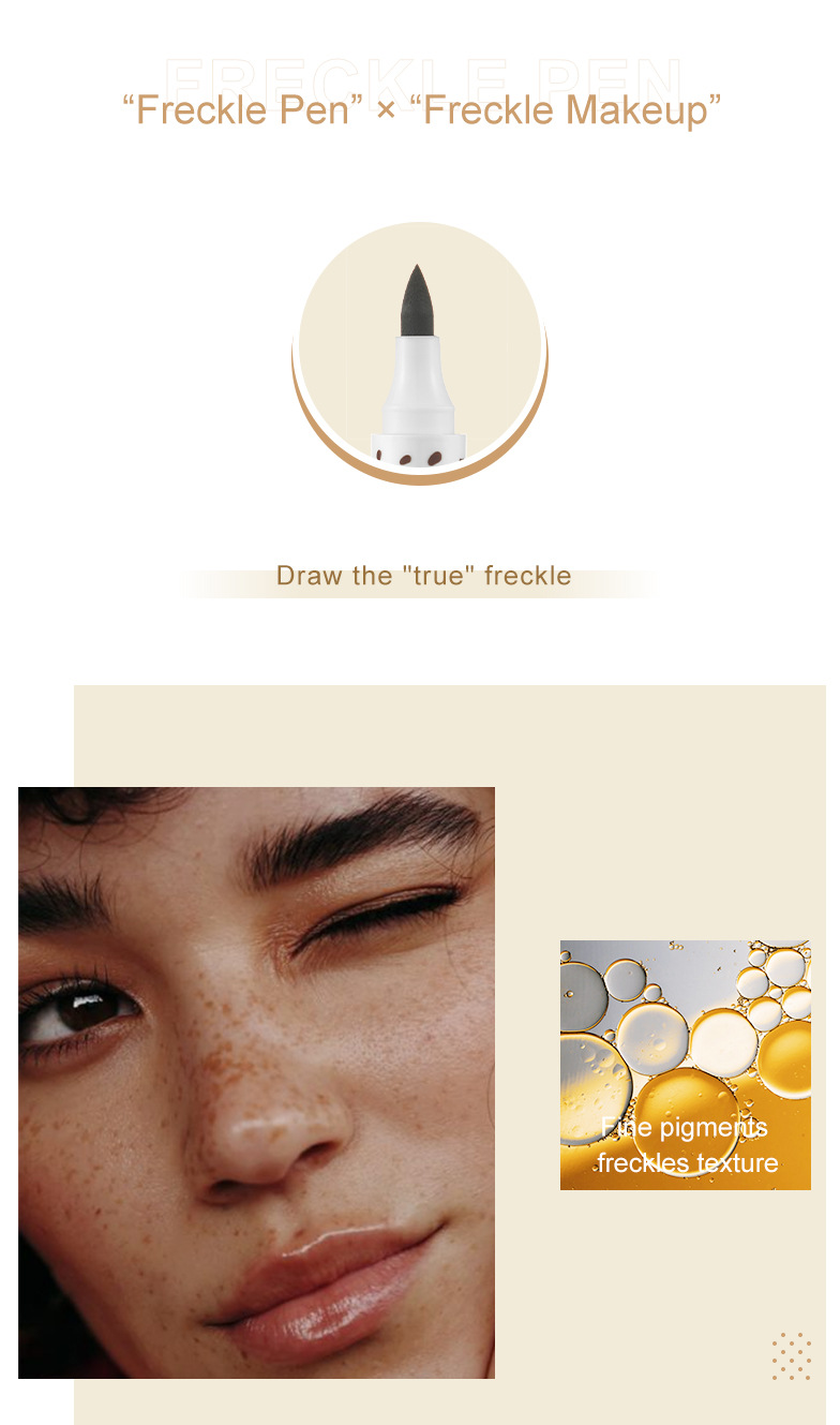 Natürliche Simulation Sommersprossen Stift Farbwiedergabe Wasserdicht Einfach Anzuwenden Lässt Sich Nicht Ablösen Gesicht Make-Up Sommersprossen Stift_voghion.com