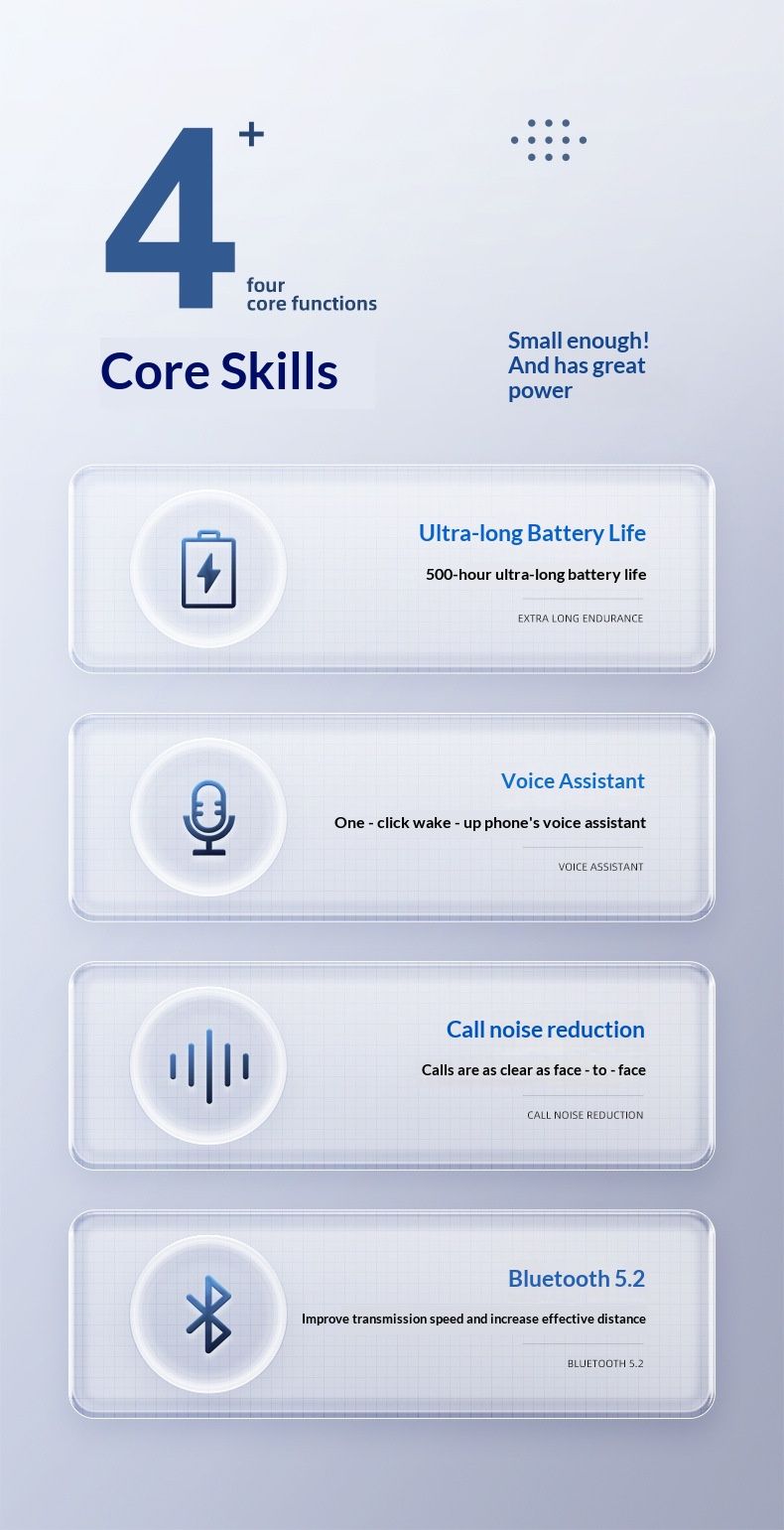 NeoGear Cross-border New AI Translation Sports Touch Digital Display True Wireless Bluetooth Earphones YYK590 Stereo ENC Noise_voghion.com