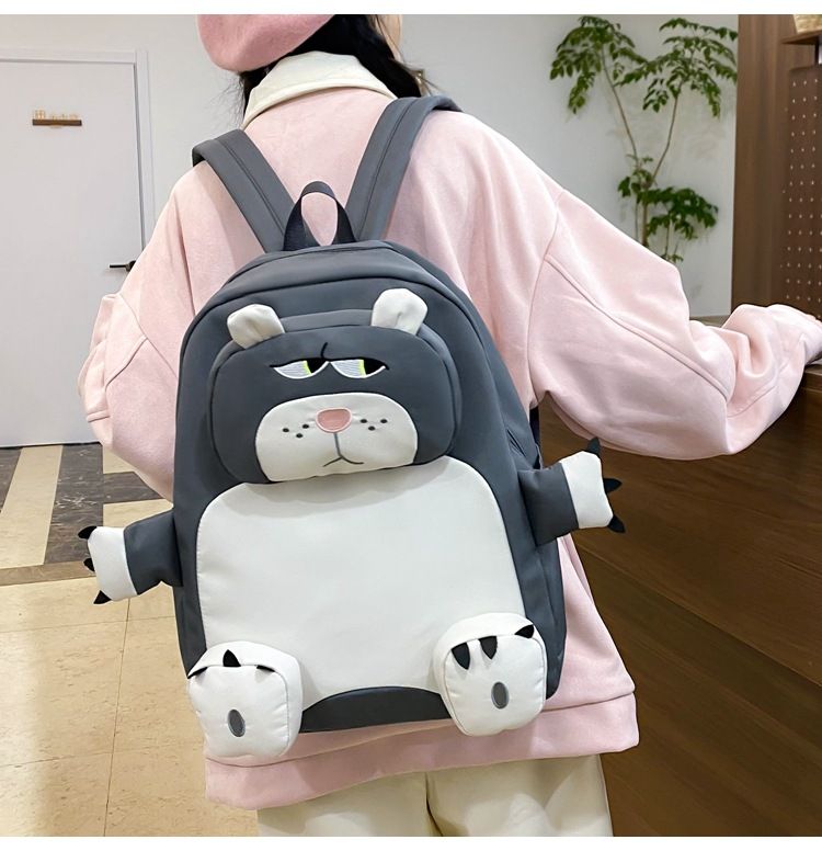 Zaino alla moda di grande capacità per donne e bambini - Carina borsa scolastica unisex in stile giapponese con cartoni animati_voghion.com