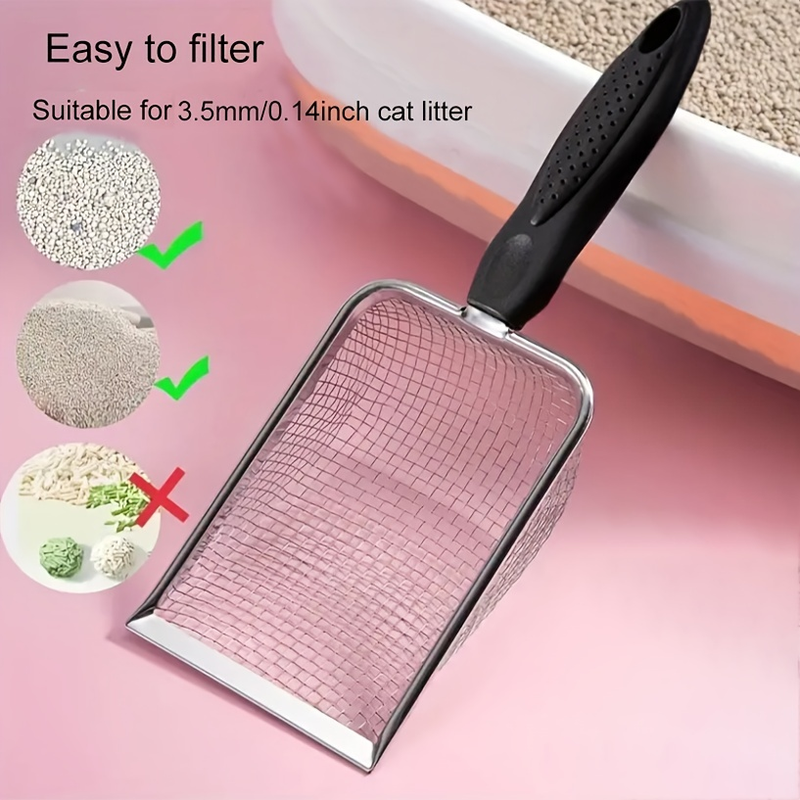 1 pz Paletta per lettiera in acciaio inox per animali domestici Paletta per WC per forniture per cani e gatti_voghion.com