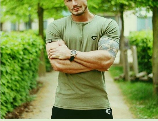Muscle Brothers Summer New Round Neck Sports Fitness Short Sleeve Breathable Leisure Training Men's T-shirt Trendy_voghion.com