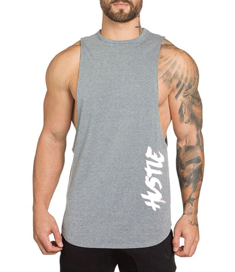 Ins Sport Ärmellose Lose Fitness Lauf Atmungs Training Weste Baumwolle_voghion.com