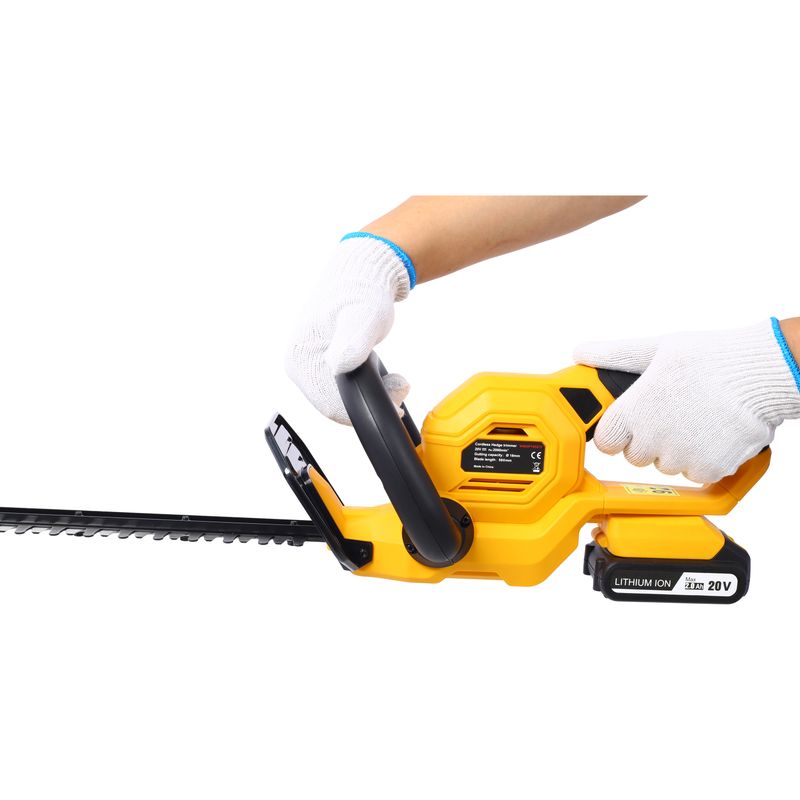 20V Cordless Hedge Trimmer, 22 Inch Steel Blade, Reduced Vibration, Battery And Charger Included_voghion.com
