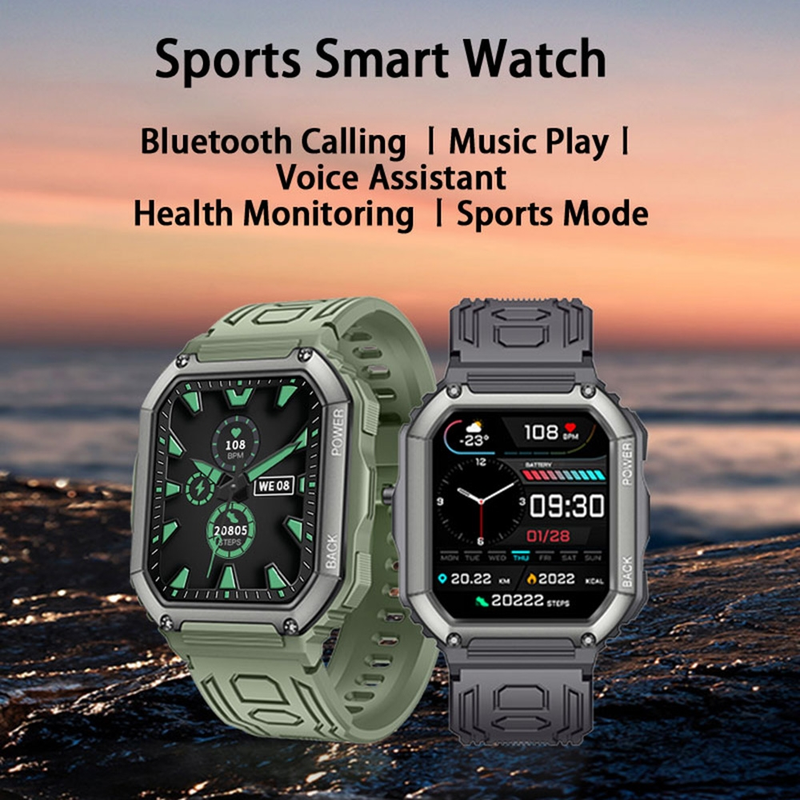 KR06 Waterproof Pedometer Sport Smart Watch, Support Heart Rate / Blood Pressure Monitoring / BT Calling(Black)_voghion.com