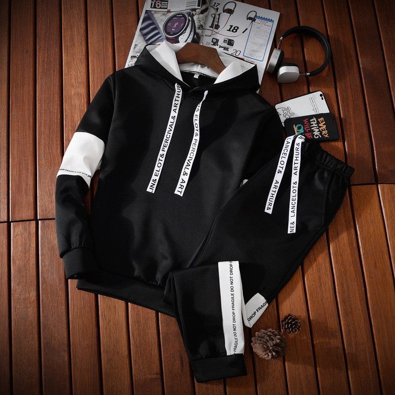 Casual Suit Trendy Brand Sports Spring And Autumn Thin Set Sweatshirt Fashionable Handsome Korean Style Jacket For Men_voghion.com