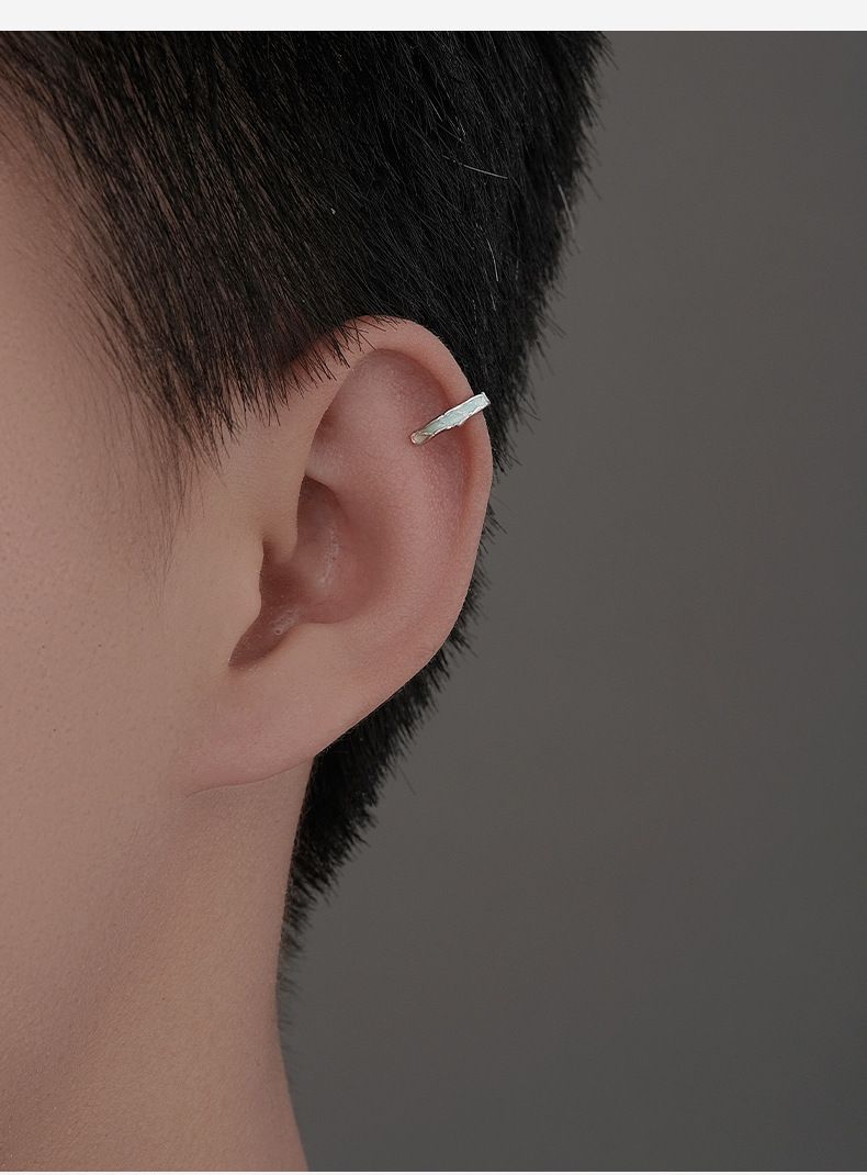 S Silver Needle High End, mintgrüner Schnallenclip ohne Ohrlöcher, einzeln, einzigartiges Design für Herrenohrringe_voghion.com