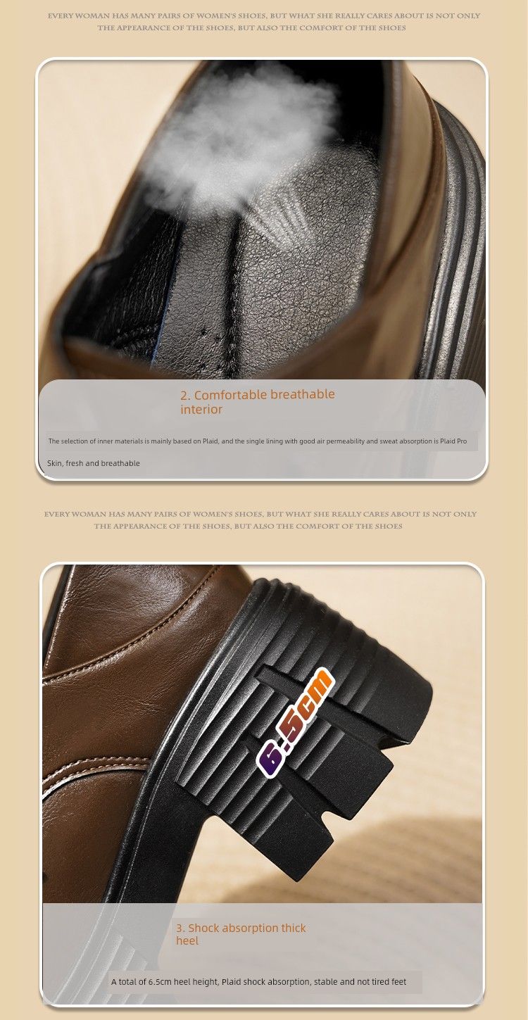 Mocasines de plataforma para mujer, recién llegados en 2025, tacón grueso, estilo universitario retro, planos británicos genuinos, primavera y otoño, talla pequeña_voghion.com