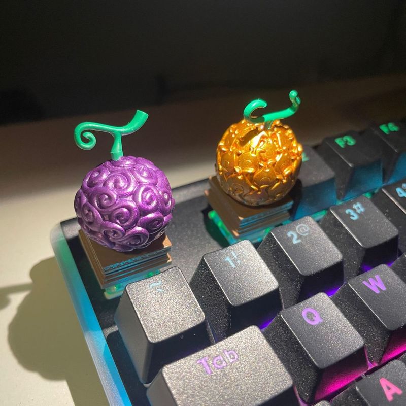 One Piece peripheral demon fruit creative high aesthetic rubber burning mechanical keyboard personality keycaps_voghion.com