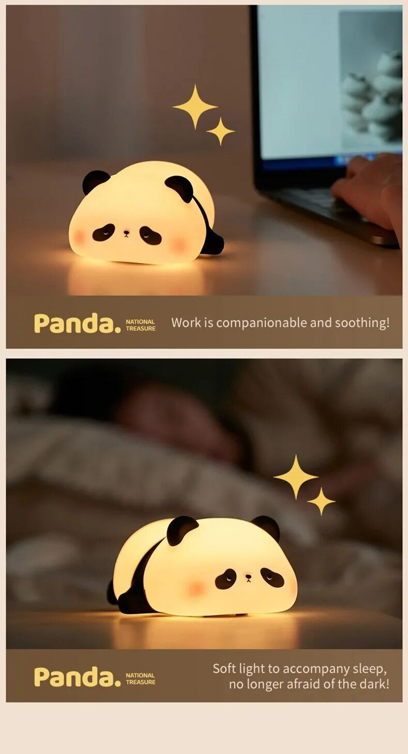 Niedliches LED-Nachtlicht, Touch-Sensor, Cartoon-Nachtlichter für Kinder, Silikon, für Kinder, Urlaub, Weihnachten, Geschenk, Nachttischlampe, Schlafzimmer_voghion.com
