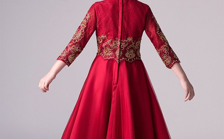 Kinderkleidung Kinderkleid Prinzessinnenkleid Mädchen flauschiges Garn Blumenmädchen Klavierauftritt Kostüm kleines Gastgeberabendkleid stilvoller Winter_voghion.com