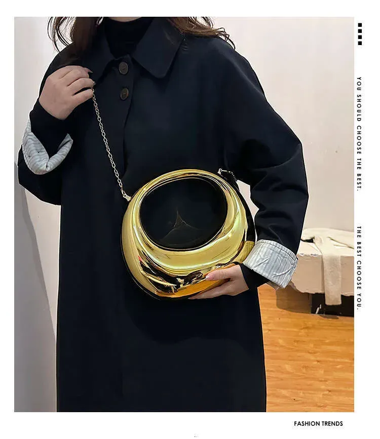 Borsa a tracolla grande in acrilico da donna, borsa da sera alla moda Moon Evening Box, borsa a tracolla con una sola spalla_voghion.com