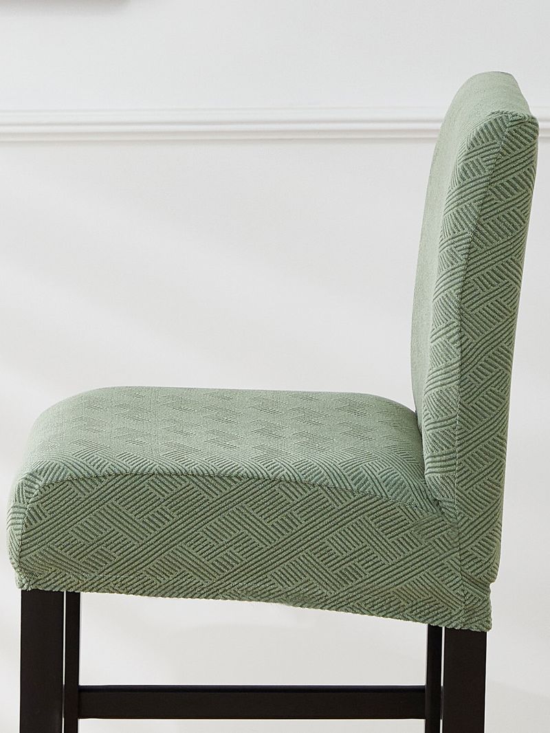 Coprisgabelli da bar geometrici nordici – Coprisgabelli elastici in poliestere per sedie da bancone e da ufficio (design a Z, antipolvere e traspiranti)_voghion.com