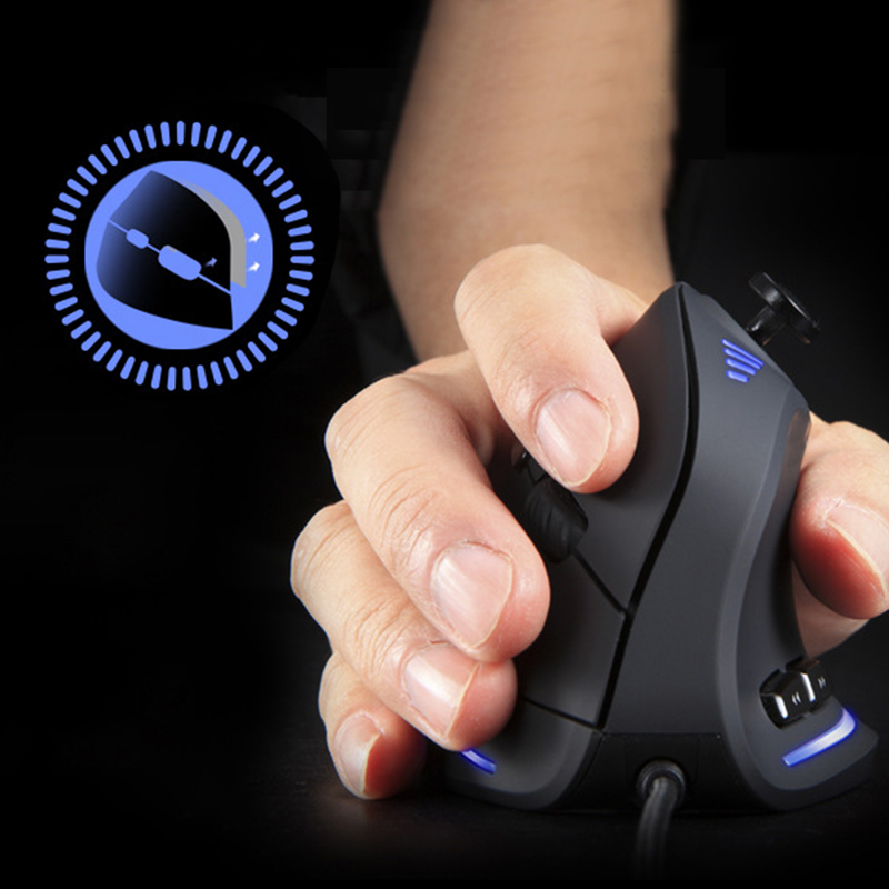 Farfi C18 Vertical Programmable Ergonomic 10000 DPI Adjustable RGB Light Strip USB Optical Gaming Mouse Wired Mice for_voghion.com