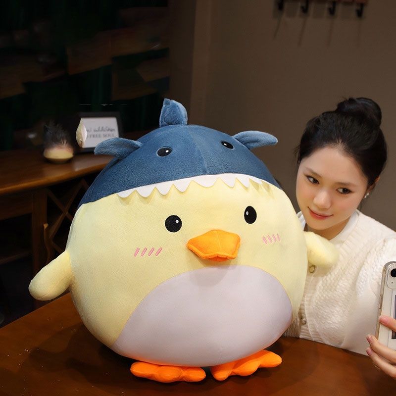 Cartoon Soft Cute And Shark Duck Plush Toy For Kids Office Chair And Nap Time Animal Stuffed Doll_voghion.com