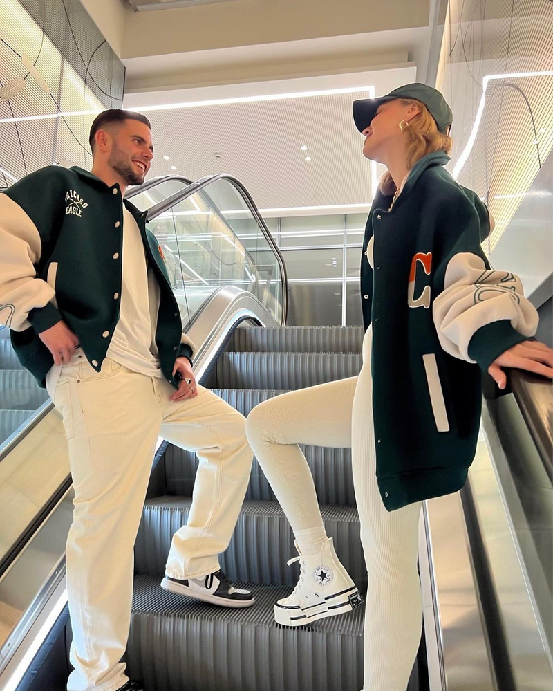 Damen-Sweatshirt, bedruckt, Strickjacke, langärmelig, Paar, Baseball-Uniform, Männer und Frauen gleich_voghion.com