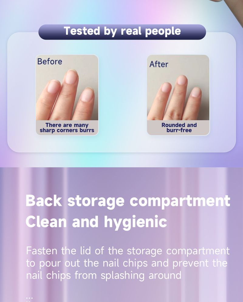 Automatic electric manicure scissors manicure elderly baby anti-clip meat portable smart manicure nail clippers_voghion.com