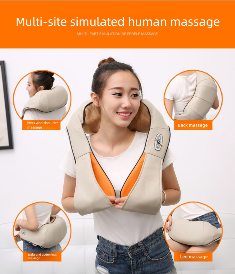 Scialle massaggiante Chejia Kneading, massaggiatore fisioterapico multifunzionale per collo, spalle, colonna lombare_voghion.com