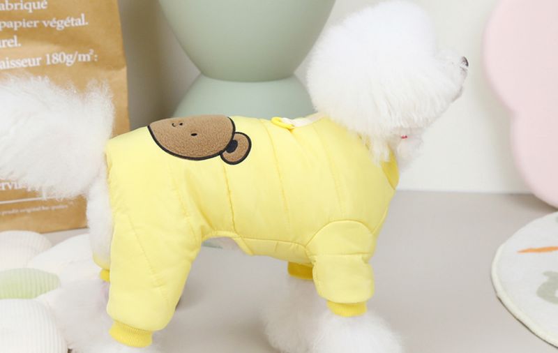Pet dog autumn and winter new clothes, pet clothing 22 obediently bear four leg cotton clothes_voghion.com
