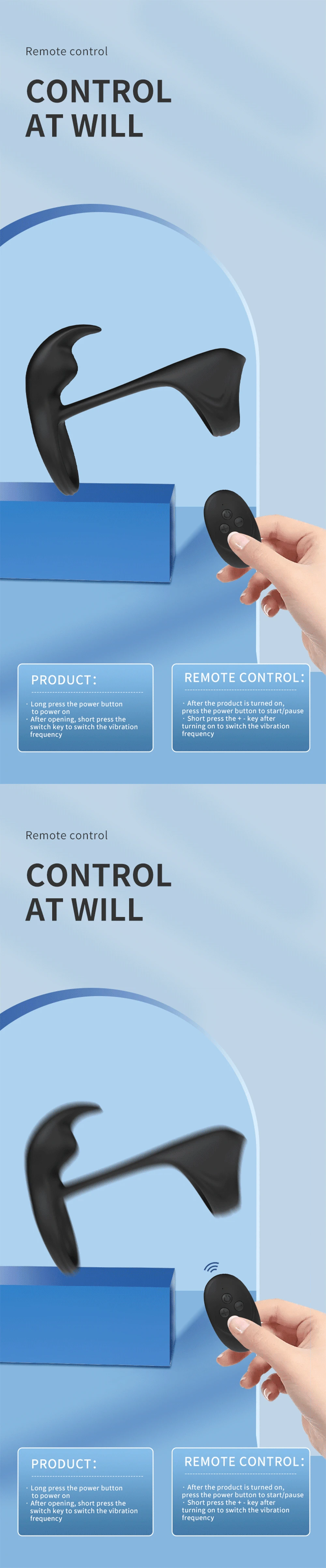 Vibrating Ring Vibrator Delay Ejaculation G Spot Clit Stimulate Massager Sex Toys for Men Couple Dick Sleeve_voghion.com