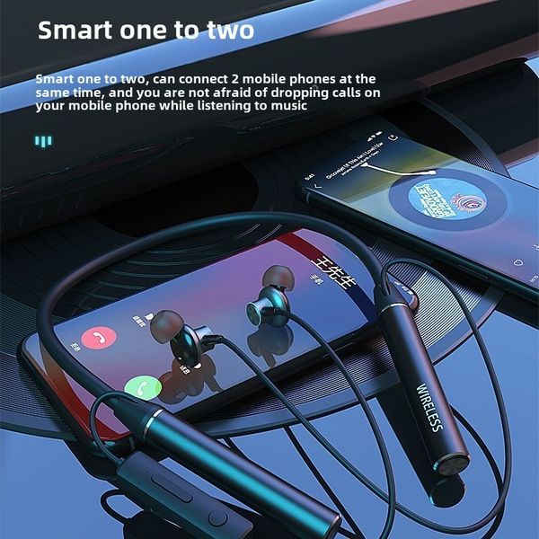 5.3 In-Ear Long Range Wireless Bluetooth Headset Plug-In Neck Sport Headset_voghion.com