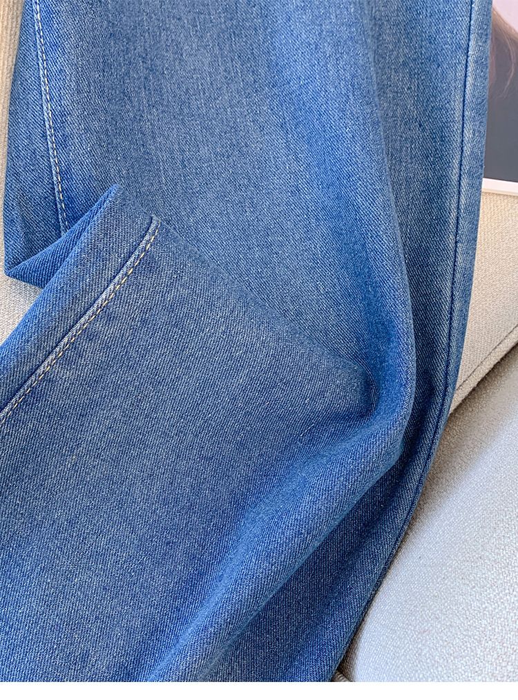 Damkläder Plusstorlekar Vida ben Högmidjade Jeansbyxor För Dam Vår Och Höst Ny Stil Något Tjock Mm Casual Alla Matchande_voghion.com