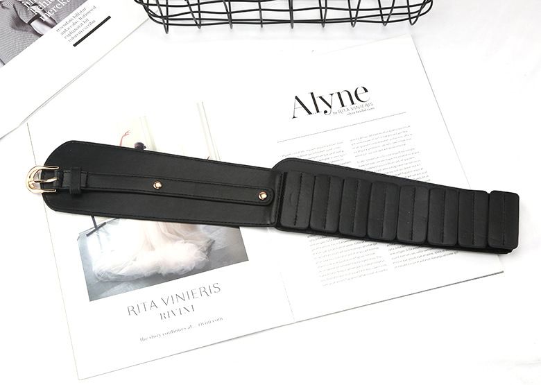 Koreanische Mode elastische Wrap breite Damen Kleid dekorative Shirt einfache Gürtel Stoff Taille Gürtel_voghion.com