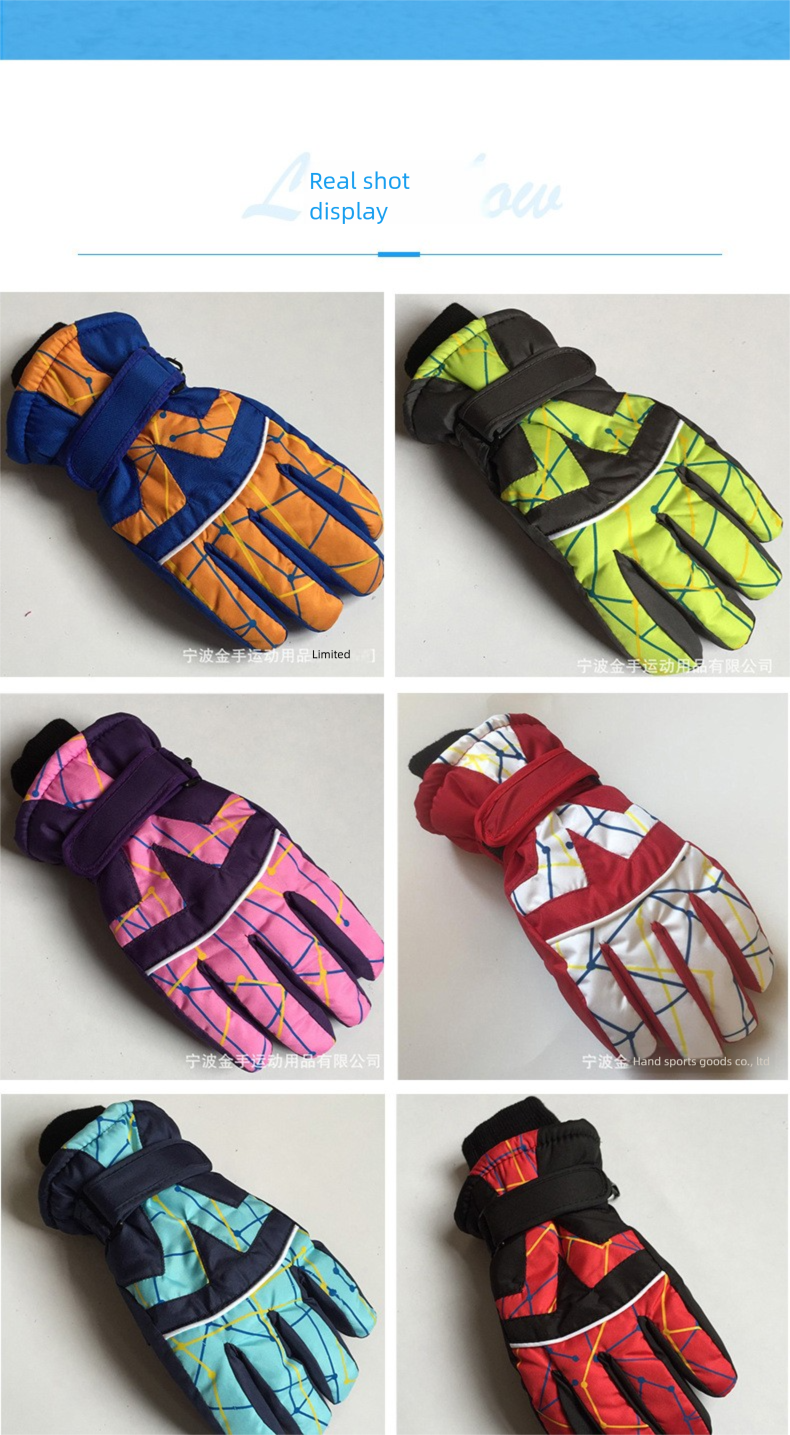 Guantes de invierno premium para niños, a cuadros, para deportes al aire libre, impermeables, resistentes al frío, cálidos, con forro polar, para esquí y ciclismo._voghion.com