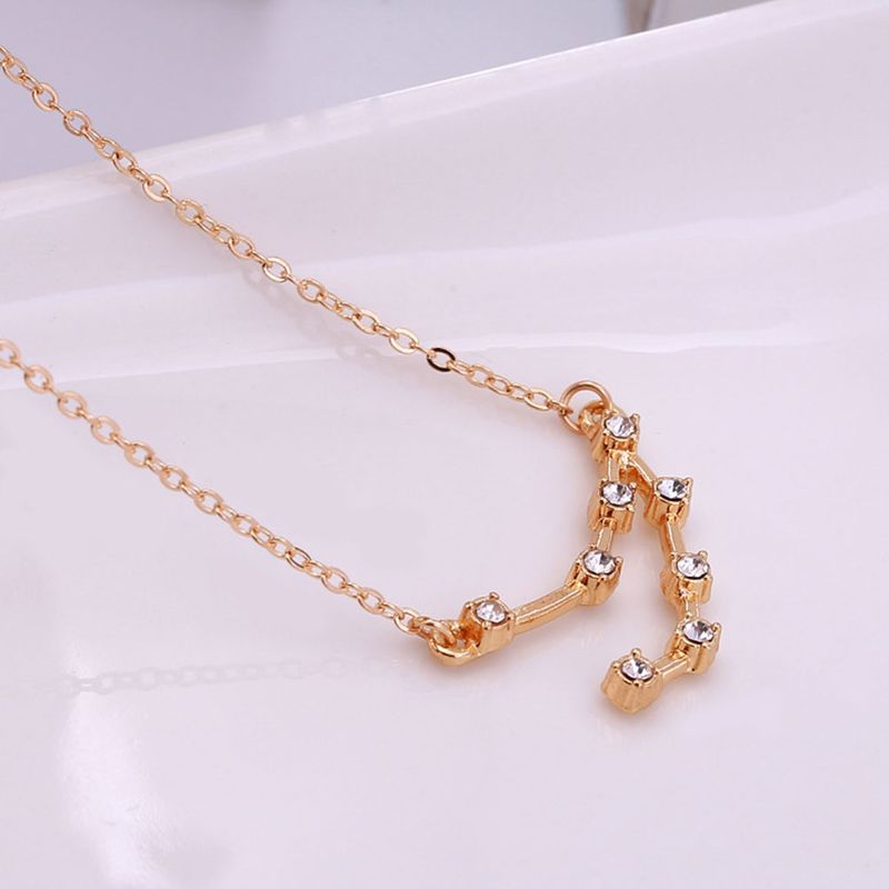 Heiße Verkäufe 12 Konstellation Anhänger Altenglisch Skorpion Widder Taurus Gemini Krebs Leo Halsband Horoskop Zeichen Halskette Freundschaft_voghion.com