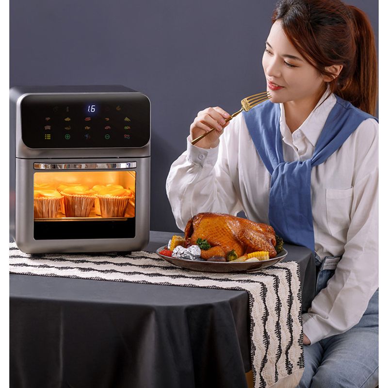 10L Μεγάλης Χωρητικότητας Air Visual Intelligent Πλήρως Αυτόματη Οικιακή Ηλεκτρική Φριτέζα, Πολυλειτουργική, Πολυστρωματική, Χωρίς Λάδι_voghion.com