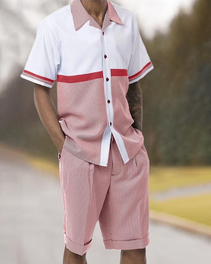 Herrenbekleidung Herren Hawaiihemd Code 3D-gedruckte Shorts Hemd Anzug Sommer_voghion.com