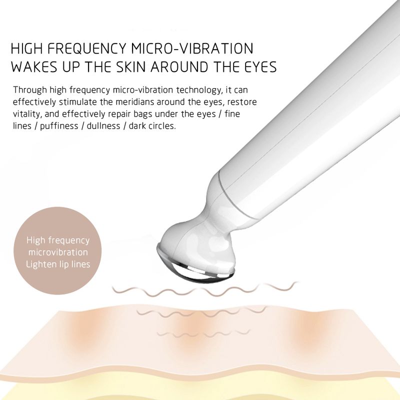 Mini appareil de massage électrique pour les yeux, anti-cernes, vibrations, bâton magique portable pour le visage, anti-âge, anti-rides_voghion.com