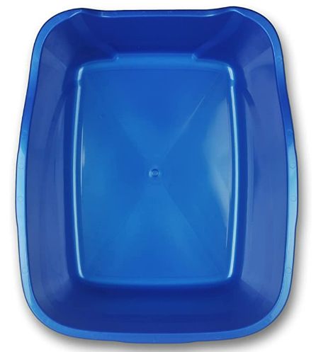 Thermoformed Plastic Large Size With Lid Easy-to-Clean Cat Litter Box Round Pet Toilet Set_voghion.com