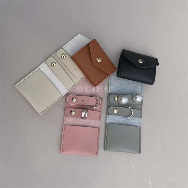 PU lederen mini-sieradentasje, zilvergoud, kleine opbergtas, Palm kleine sieradentasje_voghion.com