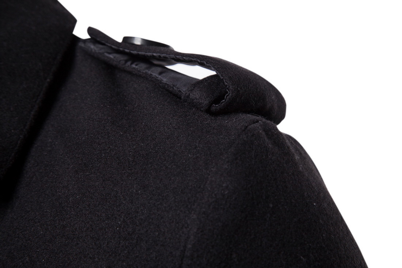 Spring Men's Long Tweed Coat Trench Coat_voghion.com
