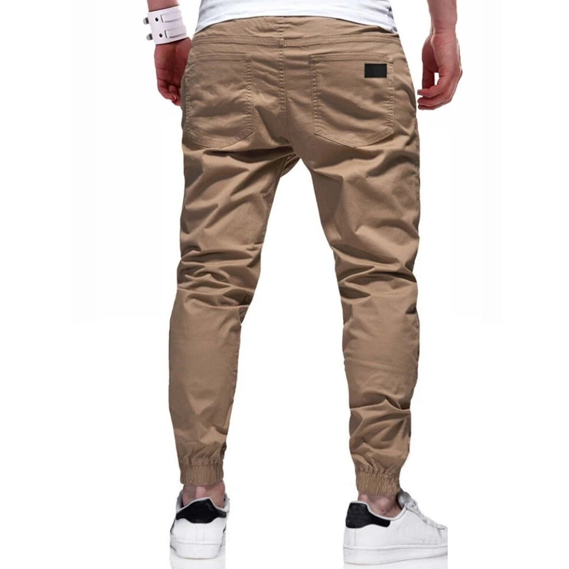 Four Seasons Cargo pants straight trousers for men casual cotton leggings for men slim overalls for men_voghion.com