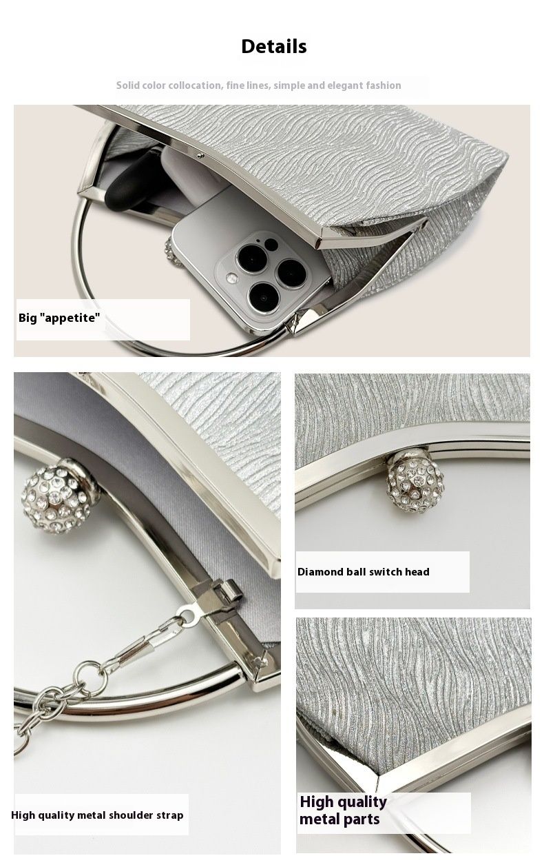 New year's rhinestone round bead switch head bag, high-end handbag, women's banquet bag_voghion.com