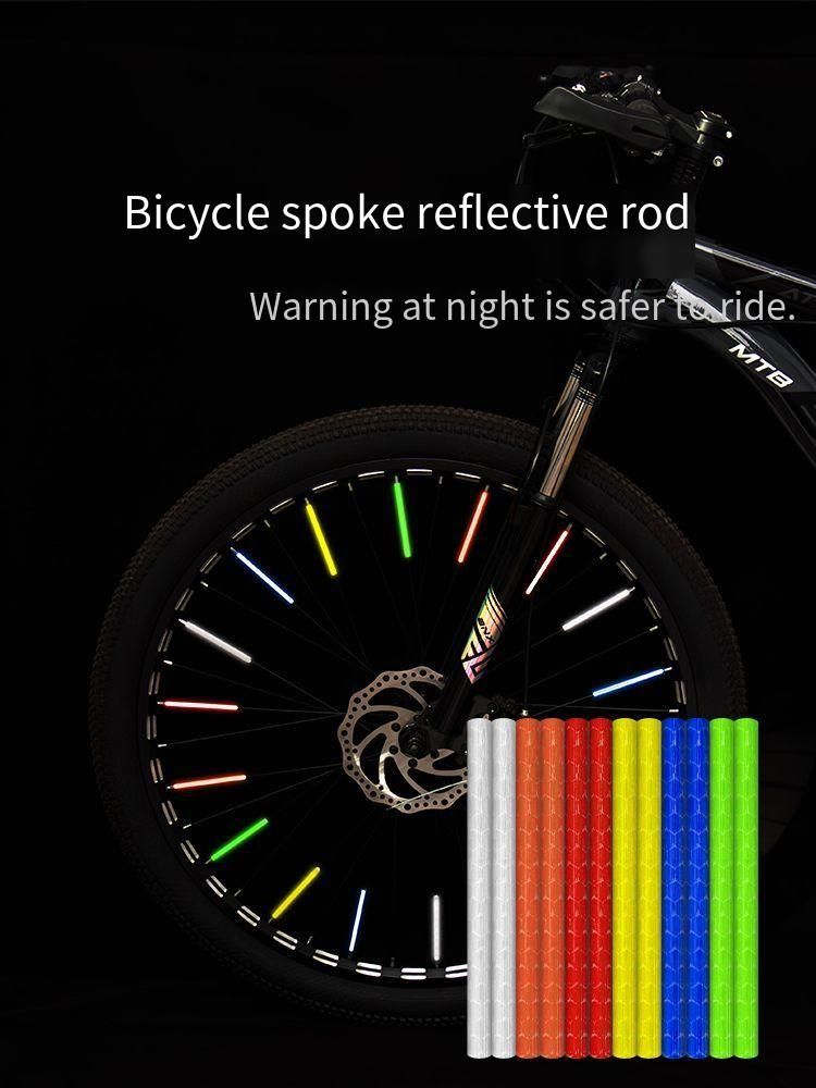 Berg Speichen Radfahren Bunte Stahl Streifen Feuer Rad Fahrrad Reflektierende Aufkleber_voghion.com